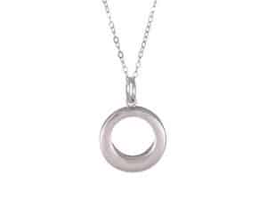 Silver Circle Shape Pendant — Newhaven Funerals in Brisbane