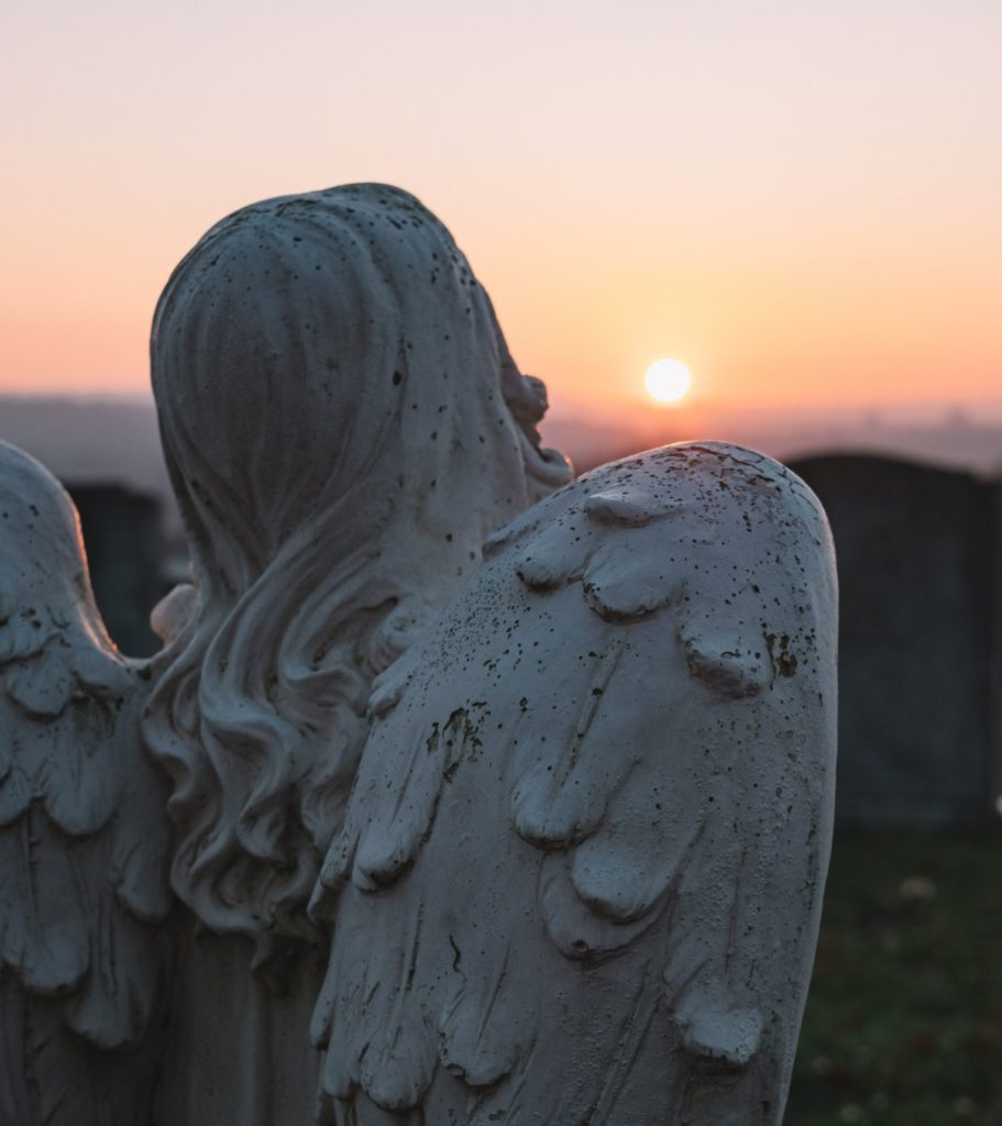 Angel Statue At Sunset — Newhaven Funeral Home Brisbane & Gold Coast