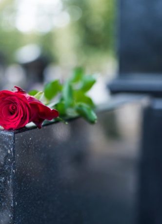 Rose On Tombstone — Newhaven Funerals in Brisbane