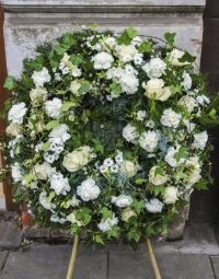 Funeral Wreath With Carnations And Roses — Newhaven Funerals in Brisbane
