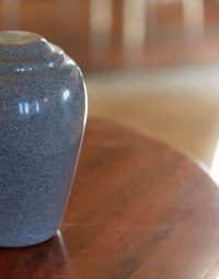 Cremation Urn On Table In Church