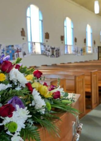 Flowers Inside The Church — Newhaven Funerals in Brisbane