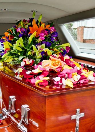 Casket In Hearse — Newhaven Funerals in Brisbane