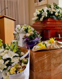 Casket With Flowers — Newhaven Funerals