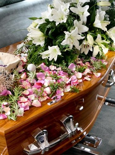 Colorful Casket in a Hearse — Newhaven Funerals in Brisbane
