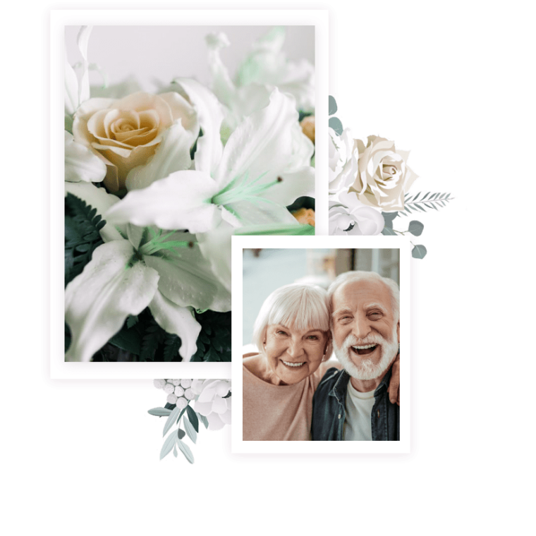 White Flower And Elder Couple — Newhaven Funerals in Brisbane
