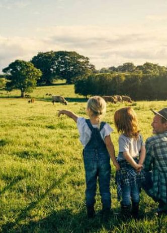 Farmer And His Two Kids On Their Farm — Newhaven Funerals in Brisbane